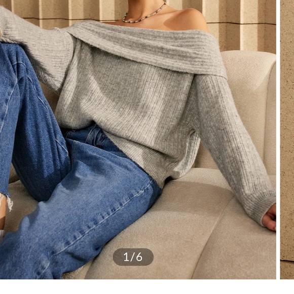 Commense Sweaters - Off-Shoulder Plain Sweater